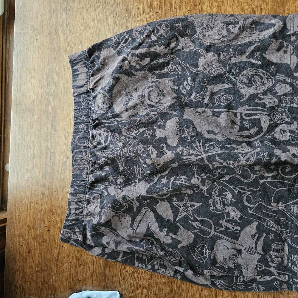 Black Graphic Women's Skirt